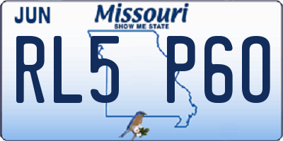 MO license plate RL5P6O