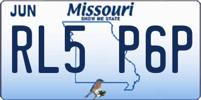 MO license plate RL5P6P