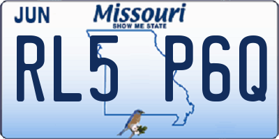 MO license plate RL5P6Q