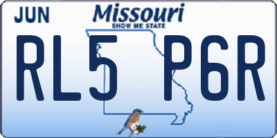 MO license plate RL5P6R