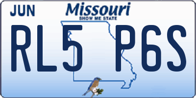 MO license plate RL5P6S