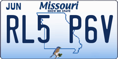 MO license plate RL5P6V