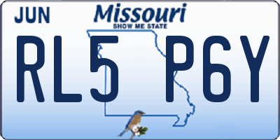 MO license plate RL5P6Y