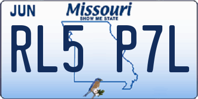 MO license plate RL5P7L