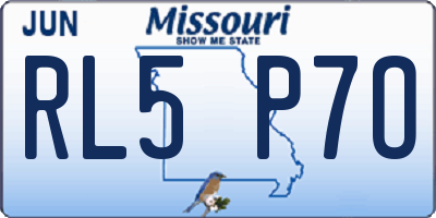 MO license plate RL5P7O