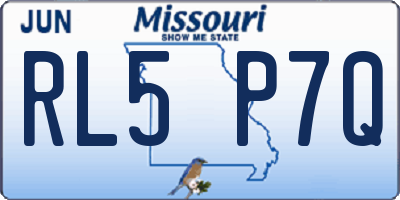 MO license plate RL5P7Q
