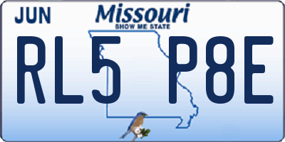 MO license plate RL5P8E
