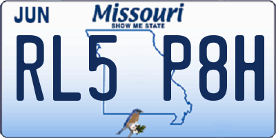 MO license plate RL5P8H