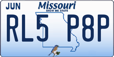 MO license plate RL5P8P