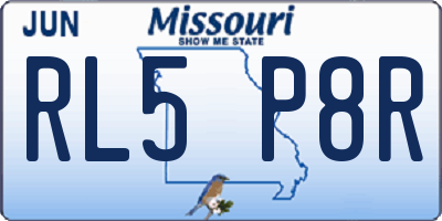 MO license plate RL5P8R