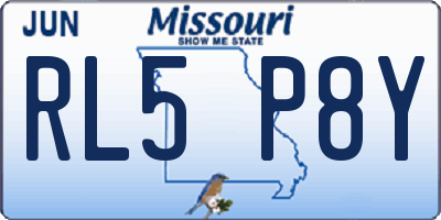 MO license plate RL5P8Y
