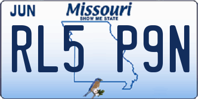 MO license plate RL5P9N