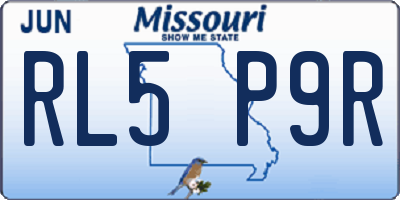 MO license plate RL5P9R