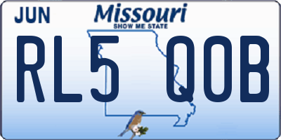 MO license plate RL5Q0B