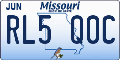 MO license plate RL5Q0C