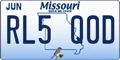 MO license plate RL5Q0D