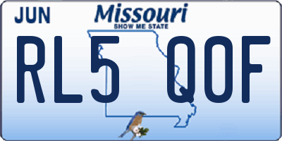 MO license plate RL5Q0F