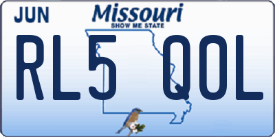 MO license plate RL5Q0L