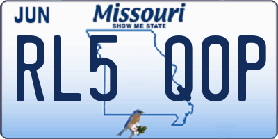 MO license plate RL5Q0P
