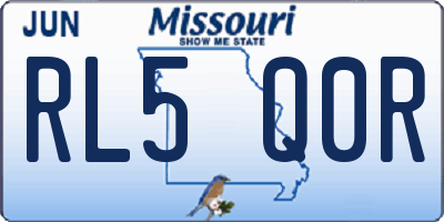 MO license plate RL5Q0R
