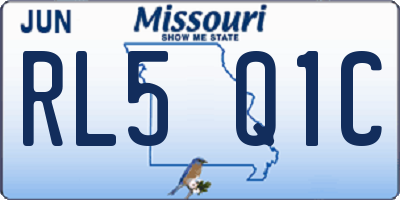 MO license plate RL5Q1C
