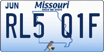 MO license plate RL5Q1F