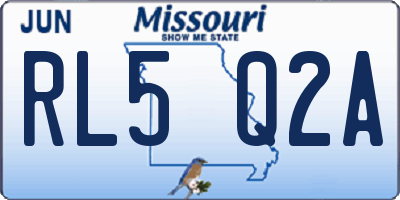 MO license plate RL5Q2A