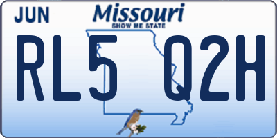 MO license plate RL5Q2H