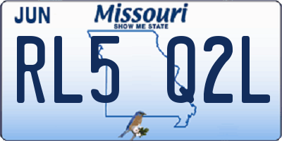 MO license plate RL5Q2L