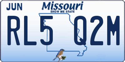 MO license plate RL5Q2M