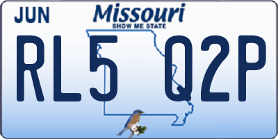 MO license plate RL5Q2P