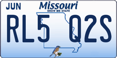 MO license plate RL5Q2S