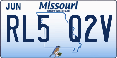 MO license plate RL5Q2V