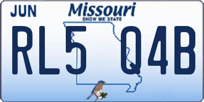 MO license plate RL5Q4B