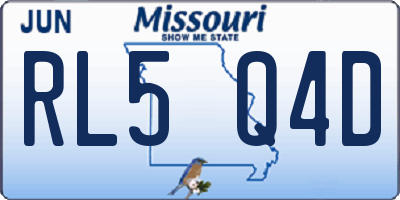 MO license plate RL5Q4D