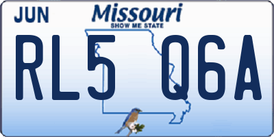 MO license plate RL5Q6A