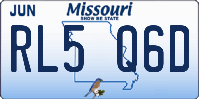 MO license plate RL5Q6D