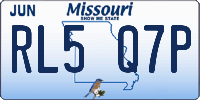 MO license plate RL5Q7P