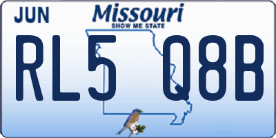 MO license plate RL5Q8B