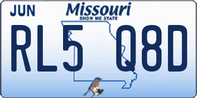MO license plate RL5Q8D