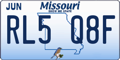 MO license plate RL5Q8F