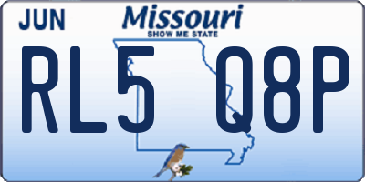 MO license plate RL5Q8P