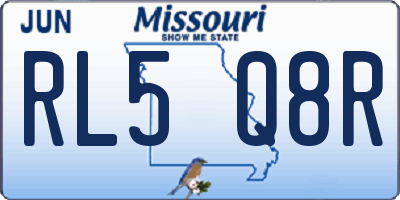 MO license plate RL5Q8R