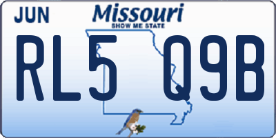 MO license plate RL5Q9B