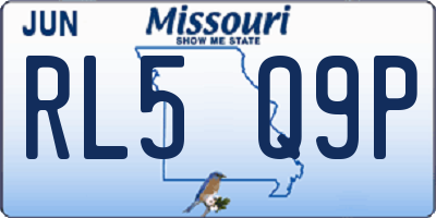 MO license plate RL5Q9P