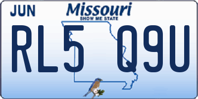 MO license plate RL5Q9U