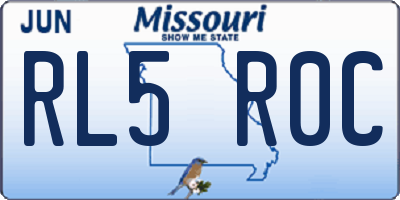 MO license plate RL5R0C