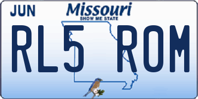 MO license plate RL5R0M