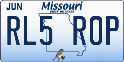 MO license plate RL5R0P