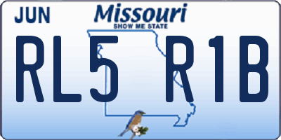 MO license plate RL5R1B